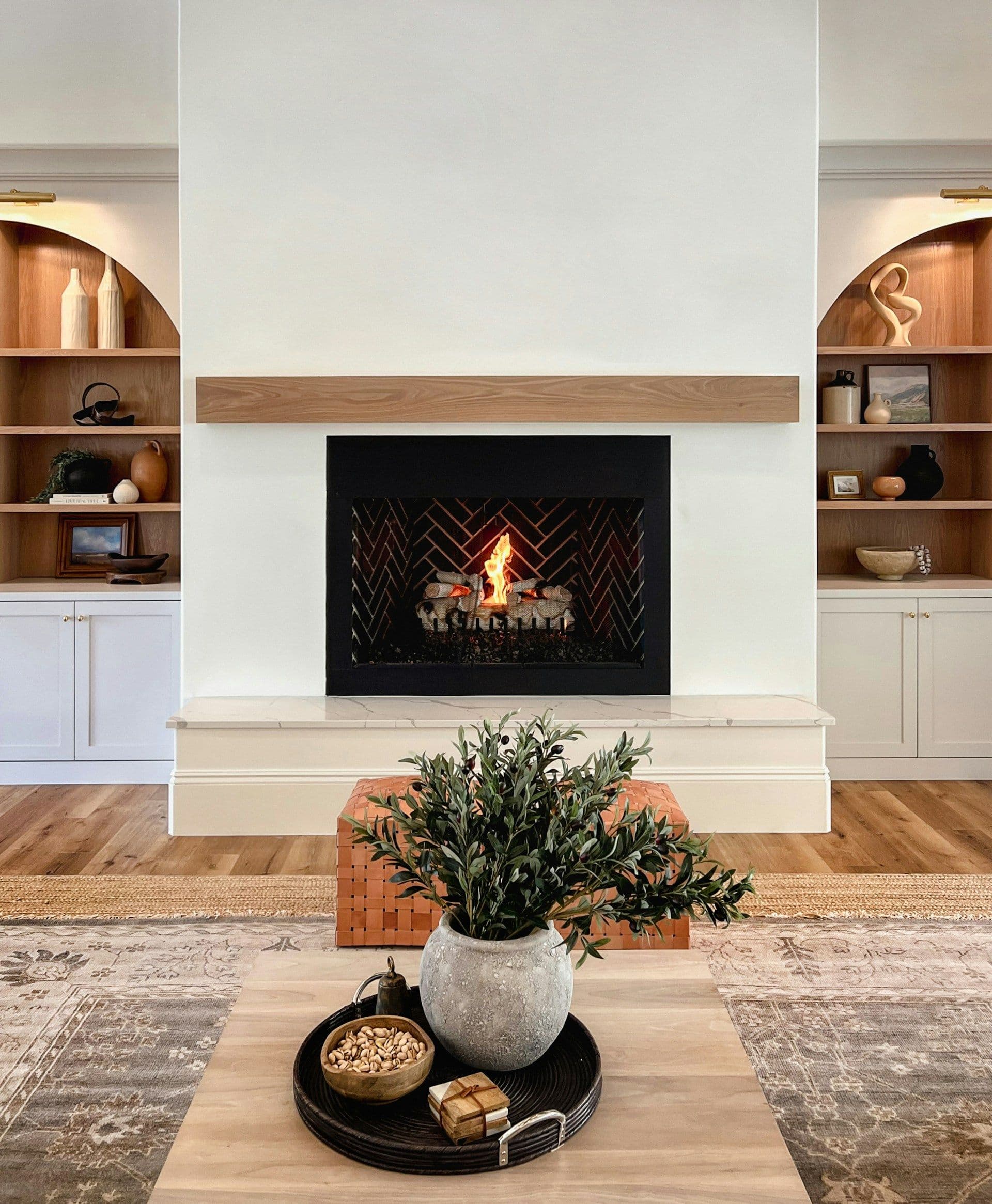 Fireplace and mantel